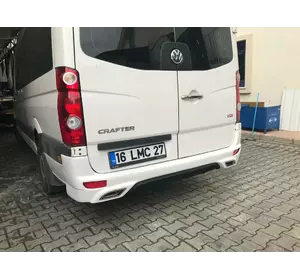 Накладка на задній бампер V2 (під фарбування) для Mercedes Sprinter W906 2006-2018 рр Накладка на задній бампер V2 (під фарбування) для Mercedes Sprinter W906 2006-2018 рр