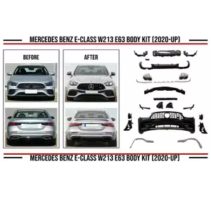 Комплект обвісів 2020-2024 AMG E63 для Mercedes E-сlass W213 2016 -2024 рр Комплект обвісів 2020-2024 AMG E63 для Mercedes E-сlass W213 2016 -2024 рр