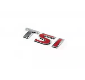 Напис TSI (косою шрифт) T - хром, SI - червона для Volkswagen Tiguan 2007-2016 рр Напис TSI (косою шрифт) T - хром, SI - червона для Volkswagen Tiguan 2007-2016 рр