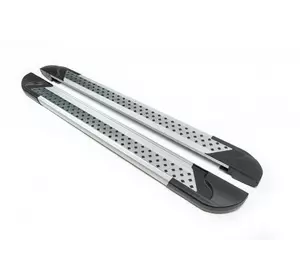 Бокові пороги Vision New Grey (2 шт., Алюміній) для Fiat Panda 2011-2024 Бокові пороги Vision New Grey (2 шт., Алюміній) для Fiat Panda 2011-2024