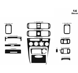 Накладки на панель для Toyota Corolla 1998-2002 років Накладки на панель для Toyota Corolla 1998-2002 років