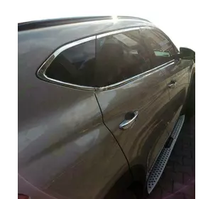 Повна окантовка вікон (14 шт, нерж) для Hyundai Tucson TL 2016-2021рр Повна окантовка вікон (14 шт, нерж) для Hyundai Tucson TL 2016-2021рр