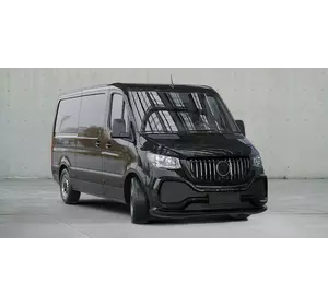 Передній бампер з решіткою ABS (під фарбування) для Mercedes Sprinter W907/W910 2018-2024 рр Передній бампер з решіткою ABS (під фарбування) для Mercedes Sprinter W907/W910 2018-2024 рр