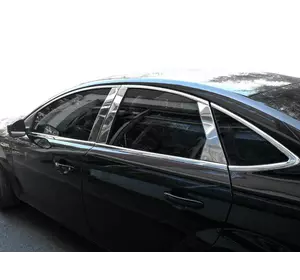 Молдинг дверних стійок (нерж) для Ford Fusion 2012-2020 рр Молдинг дверних стійок (нерж) для Ford Fusion 2012-2020 рр