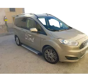 Бокові пороги Maya V2 (2 шт., алюміній) для Ford Courier 2014-2023 рр Бокові пороги Maya V2 (2 шт., алюміній) для Ford Courier 2014-2023 рр