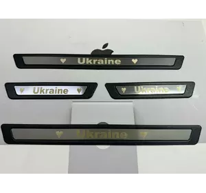 Накладки на пороги (Ukraine, 4 шт., нерж) для Універсальні товари