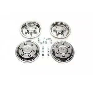 Ковпаки з нержавійки Ексклюзив V2 (2 катковий, 4 шт) для Mercedes Sprinter W906 2006-2018 рр Ковпаки з нержавійки Ексклюзив V2 (2 катковий, 4 шт) для Mercedes Sprinter W906 2006-2018 рр