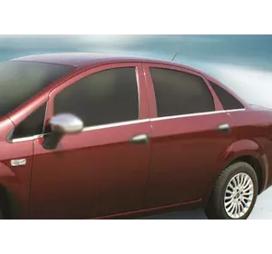 Зовнішня окантовка вікон (8 част., нерж) Carmos - Турецька сталь для Fiat Linea 2006-2018 рр