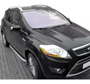 Бокові пороги Fullmond (2 шт, алюм.) для Ford Kuga 2008-2013 рр Бокові пороги Fullmond (2 шт, алюм.) для Ford Kuga 2008-2013 рр