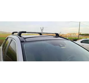 Поперечний багажник на інтегровані рейлінги Strong (2 шт) Чорний для Toyota Rav 4 2019-2024 Поперечний багажник на інтегровані рейлінги Strong (2 шт) Чорний для Toyota Rav 4 2019-2024