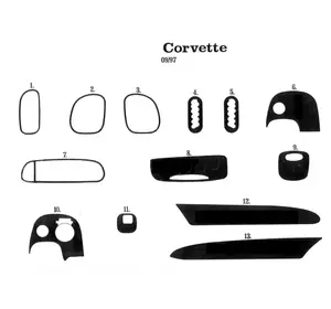Накладки на панель (Meric) для Chevrolet Corvette C5 1997-2004 рр