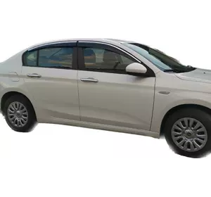 Вітровики з хромом (4 шт., Sunplex Chrome) для Fiat Tipo 2016-2024 рр Вітровики з хромом (4 шт., Sunplex Chrome) для Fiat Tipo 2016-2024 рр