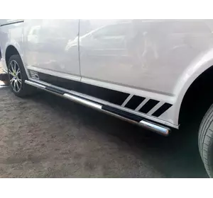 Бічні труби (2 шт., нерж) 60мм, Коротка база для Volkswagen T5 Multivan 2003-2010 рр Бічні труби (2 шт., нерж) 60мм, Коротка база для Volkswagen T5 Multivan 2003-2010 рр