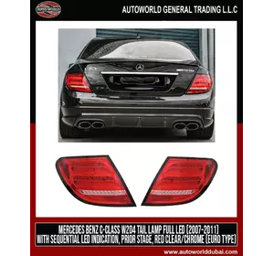 Задні ліхтарі LED (2007-2011, 2 шт) для Mercedes C-class W204 рр Задні ліхтарі LED (2007-2011, 2 шт) для Mercedes C-class W204 рр