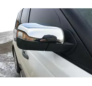 Накладки на дзеркала (2 шт, нерж.) Carmos - Турецька сталь для Land Rover Freelander II