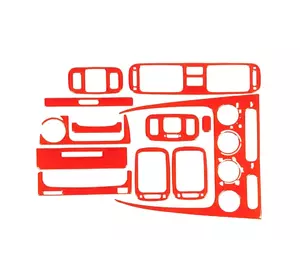 Накладки на панель 1998-2000 (червоний колір) для Toyota Corolla років
