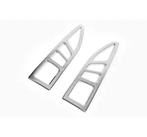 Накладка на стопи Прямі (2 шт., нерж.) OmsaLine для Citroen Berlingo 2008-2018 рр Накладка на стопи Прямі (2 шт., нерж.) OmsaLine для Citroen Berlingo 2008-2018 рр