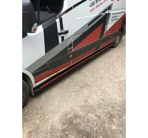 Бокові пороги Maya Red (2 шт., Алюміній) Середня база для Opel Movano 2010-2021 рр Бокові пороги Maya Red (2 шт., Алюміній) Середня база для Opel Movano 2010-2021 рр