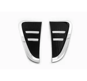 Накладки на зябра хром із чорним (2 шт) для BMW X5 F-15 2013-2018рр