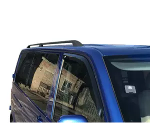 Чорні рейлінги Коротка база, Пластикові ніжки для Volkswagen T5 Multivan 2003-2010 рр Чорні рейлінги Коротка база, Пластикові ніжки для Volkswagen T5 Multivan 2003-2010 рр