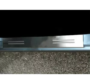 Накладки на пороги (2 шт., нерж.) для Fiat Palio 1998-2024 рр Накладки на пороги (2 шт., нерж.) для Fiat Palio 1998-2024 рр