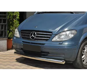 Губа нижня одинарна ST008 (нерж) 2004-2011, 60мм для Mercedes Viano рр Губа нижня одинарна ST008 (нерж) 2004-2011, 60мм для Mercedes Viano рр