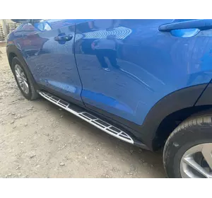 Бокові пороги Оригінальний дизайн V1 (2шт) для Hyundai Tucson TL 2016-2021рр Бокові пороги Оригінальний дизайн V1 (2шт) для Hyundai Tucson TL 2016-2021рр
