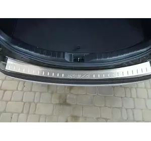 Накладка на задній бампер Libao (2013-2016, нерж) для Toyota Rav 4 рр