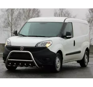 Кенгурятник WT003 (нерж.) 60 мм для Fiat Doblo II 2010-2022 рр Кенгурятник WT003 (нерж.) 60 мм для Fiat Doblo II 2010-2022 рр