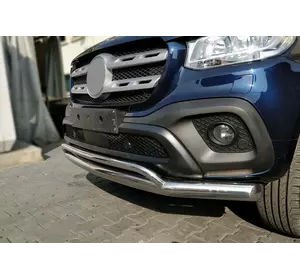 Передній подвійний ус Vegas (нерж, 76мм) для Mercedes X class Передній подвійний ус Vegas (нерж, 76мм) для Mercedes X class