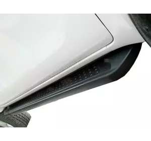 Бокові пороги Allmond Black (2 шт., алюміній) для Toyota Hilux 2015-2024 рр Бокові пороги Allmond Black (2 шт., алюміній) для Toyota Hilux 2015-2024 рр