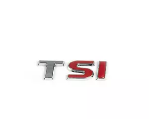 Напис TSI (під оригінал) T-хром, SI-червоні для Volkswagen Scirocco