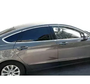 Повна окантовка стекол (12 шт, нерж) для Ford Fusion 2012-2020 рр Повна окантовка стекол (12 шт, нерж) для Ford Fusion 2012-2020 рр
