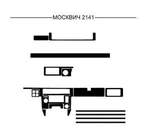 Накладки на панель для Москвич 2141 року