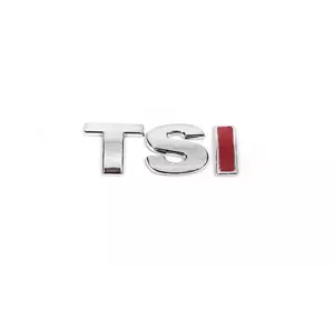 Напис TSI (прямий шрифт) TS - хром, I - червона для Volkswagen Tiguan 2007-2016 рр Напис TSI (прямий шрифт) TS - хром, I - червона для Volkswagen Tiguan 2007-2016 рр