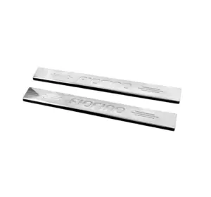 Накладки на пороги Carmos V4 (2 шт, нерж.) для Fiat Fiorino/Qubo 2008-2024 рр Накладки на пороги Carmos V4 (2 шт, нерж.) для Fiat Fiorino/Qubo 2008-2024 рр