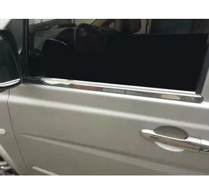 Молдинги стекол (2 шт., нерж) Carmos - Турецька сталь для Mercedes Vito W639 2004-2015рр Молдинги стекол (2 шт., нерж) Carmos - Турецька сталь для Mercedes Vito W639 2004-2015рр