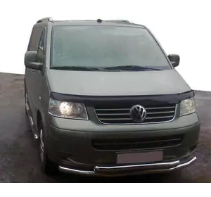 Нижня подвійна губа 60 / 48мм (нерж) 51 на 42мм для Volkswagen T5 Multivan 2003-2010 рр Нижня подвійна губа 60 / 48мм (нерж) 51 на 42мм для Volkswagen T5 Multivan 2003-2010 рр