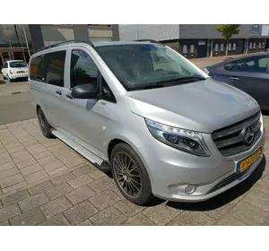 Бокові пороги Allmond (2 шт., Алюміній) Довга (ExtraLong) для Mercedes Vito / V-class W447 2014-2024 рр Бокові пороги Allmond (2 шт., Алюміній) Довга (ExtraLong) для Mercedes Vito / V-class W447 2014-2024 рр