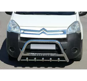 Кенгурятник WT004 (нерж.) 60 мм для Citroen Berlingo 2008-2018 рр Кенгурятник WT004 (нерж.) 60 мм для Citroen Berlingo 2008-2018 рр