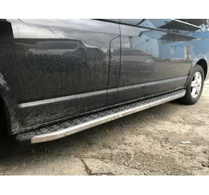 Бокові пороги BlackLine (2 шт, алюміній) Коротка база для Volkswagen T5 Multivan 2003-2010 рр Бокові пороги BlackLine (2 шт, алюміній) Коротка база для Volkswagen T5 Multivan 2003-2010 рр