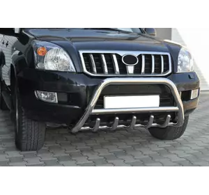 Кенгурятник низький WT003 (нерж) для Toyota Land Cruiser Prado 120 Кенгурятник низький WT003 (нерж) для Toyota Land Cruiser Prado 120