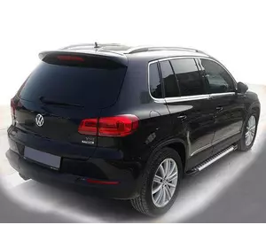Бокові пороги Allmond Grey (2 шт., алюм) для Volkswagen Tiguan 2007-2016 рр Бокові пороги Allmond Grey (2 шт., алюм) для Volkswagen Tiguan 2007-2016 рр
