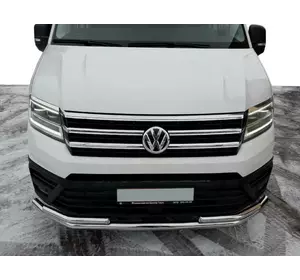 Передній захист ST085 (нерж) для Volkswagen Crafter 2017-2024 рр