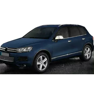 Нижній молдинг скла (6 шт, нерж) OmsaLine - Італійська нержавійка для Volkswagen Touareg 2010-2018 рр