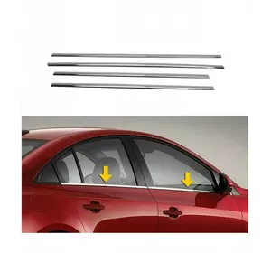 Окантовка вікон (4 шт, нерж) для Mercedes E-сlass W124 1984-1997 рр Окантовка вікон (4 шт, нерж) для Mercedes E-сlass W124 1984-1997 рр