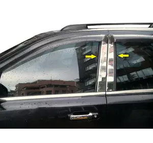 Молдинг дверних стійок (6 шт, нерж) для Fiat Fullback 2016-2024 рр Молдинг дверних стійок (6 шт, нерж) для Fiat Fullback 2016-2024 рр