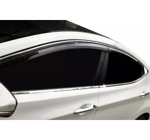 Повна окантовка стекол (10 шт, нерж.) для Hyundai Elantra 2011-2015 рр