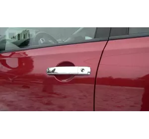 Накладки на ручки (2 шт., нерж) Без чіпа, OmsaLine - Італійська нержавейка для Nissan Pathfinder R51 2005-2014рр Накладки на ручки (2 шт., нерж) Без чіпа, OmsaLine - Італійська нержавейка для Nissan Pathfinder R51 2005-2014рр