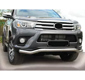 Передній захист ST007 (нерж) для Toyota Hilux 2015-2024 рр Передній захист ST007 (нерж) для Toyota Hilux 2015-2024 рр